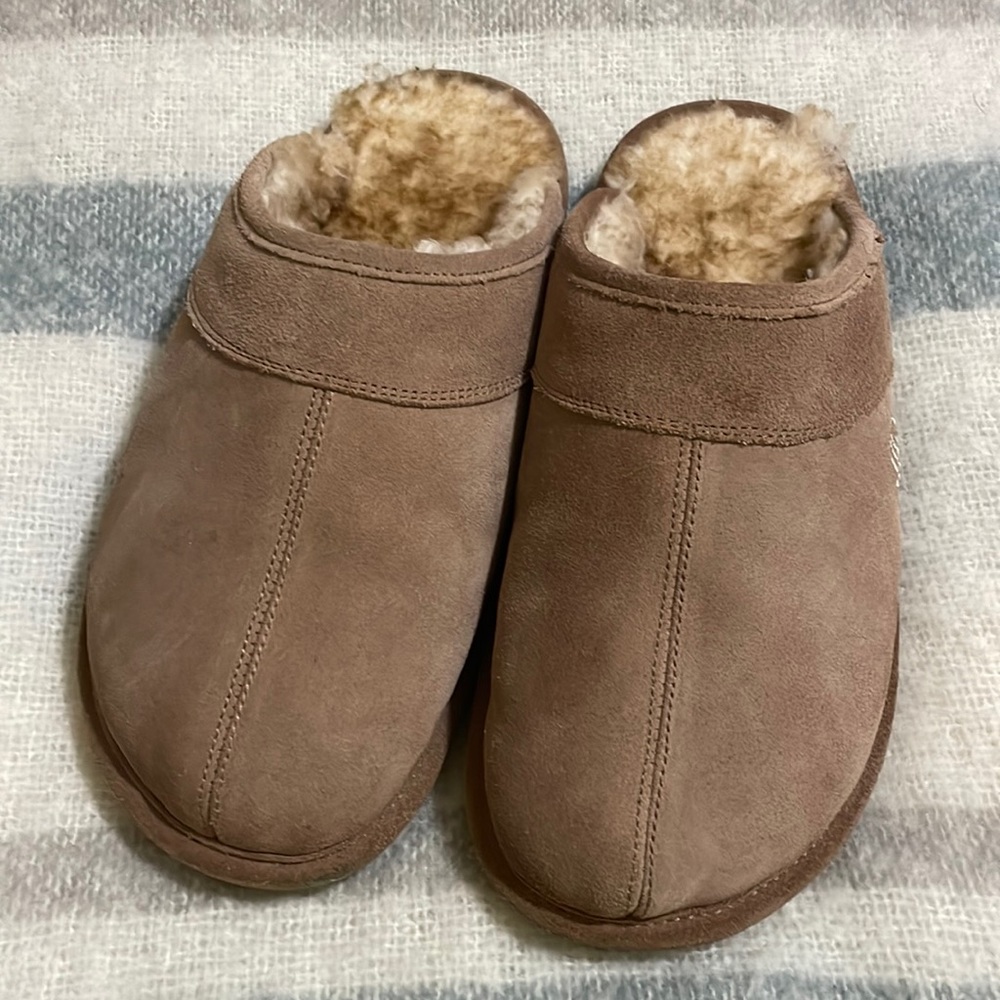 Mens Shearling Slip On Slides (faux fur)